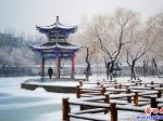 雪中楞嚴寺展現不一樣的美