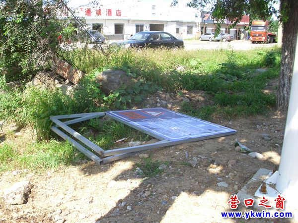 過期《通告》牌丟在路邊無人管