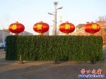 營口國際酒店 燈籠擺上綠墻