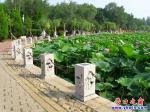 營口楞嚴(yán)寺荷花湖損壞護欄恢復(fù)了原狀