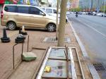 營口市區：路邊自行車架損壞倒地誰來管