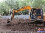 楞嚴寺公園：休閑健身廣場正在新建中